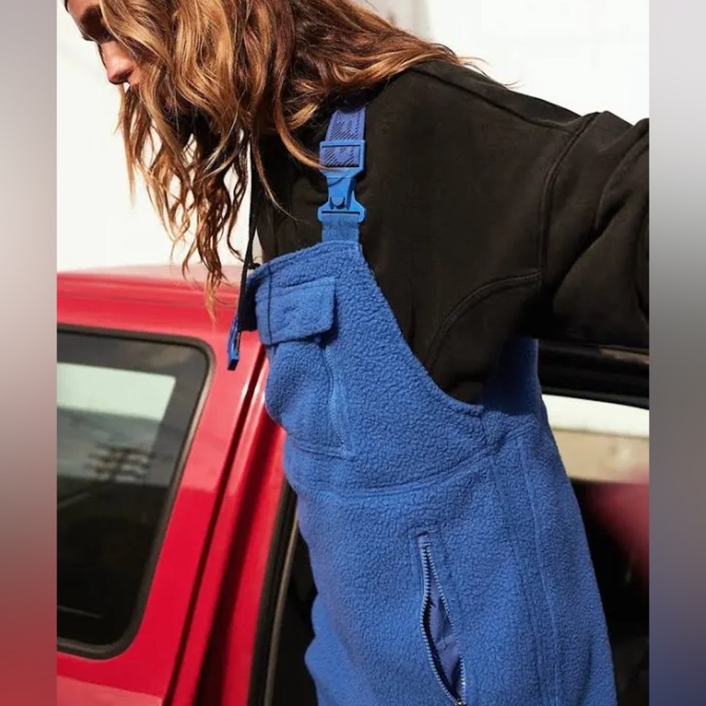 SALE TODAY🔥 FP MOVEMENT Hit The Slopes Salopette Jumpsuit Swim Club Blue NWT - Picture 5 of 16